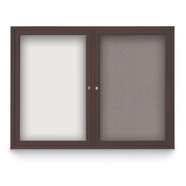 United Visual Products Corkboard, Amethyst /Black, 24" x 36" UV415I-BLACK-AMETHY - main